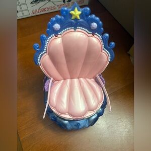 Pink & Blue Mermaid Shell Toy Chair - Kids Dolls Accessory